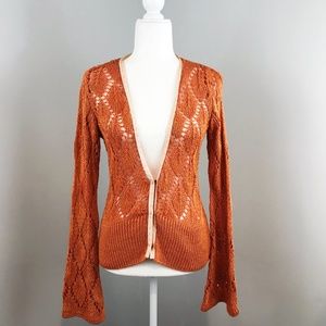 ✂️CLEARANCE CAbi Open Weave Bell Sleeve Cardigan